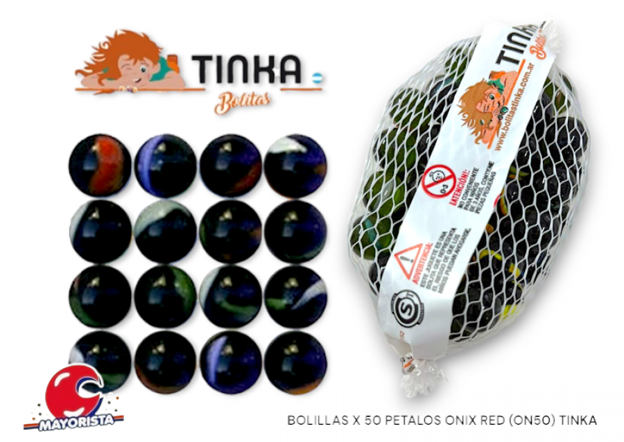 BOLILLAS X 50 NEGRA ONIX RED (ON50) TINKA
