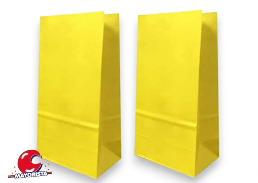 [1543] BOLSITA PAPEL X 10 AMARILLA LISA 15X25X8 (EVACOR)