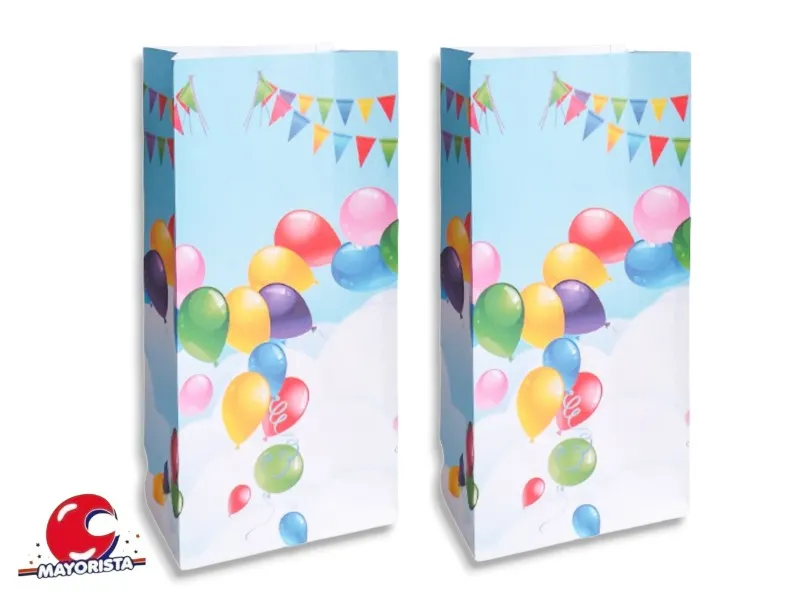 [7873] BOLSITA PAPEL X 10 GLOBOS 15X25X8 SPACE