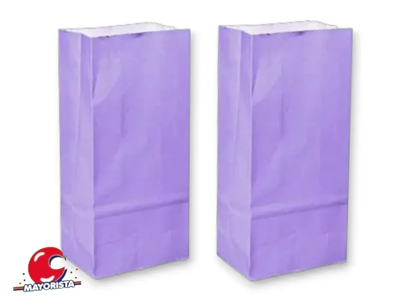 [7755] BOLSITA PAPEL X 10 LILA LISA 15X25X8 SPACE