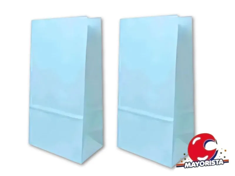 [7805] BOLSITA PAPEL X 10 PASTEL CELESTE 15X25X8 SPACE