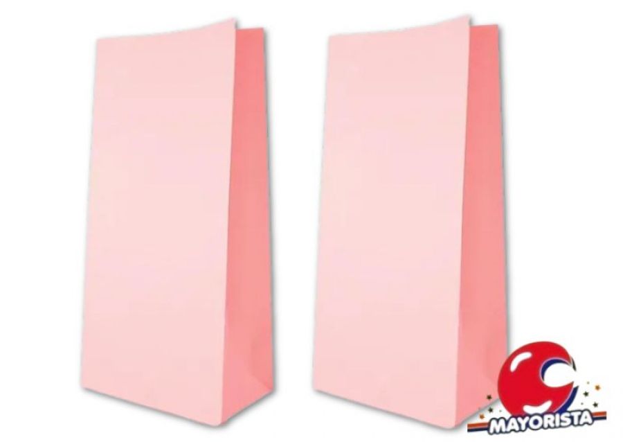 [5303] BOLSITA PAPEL X 10 PASTEL ROSA 15X25X8 SPACE