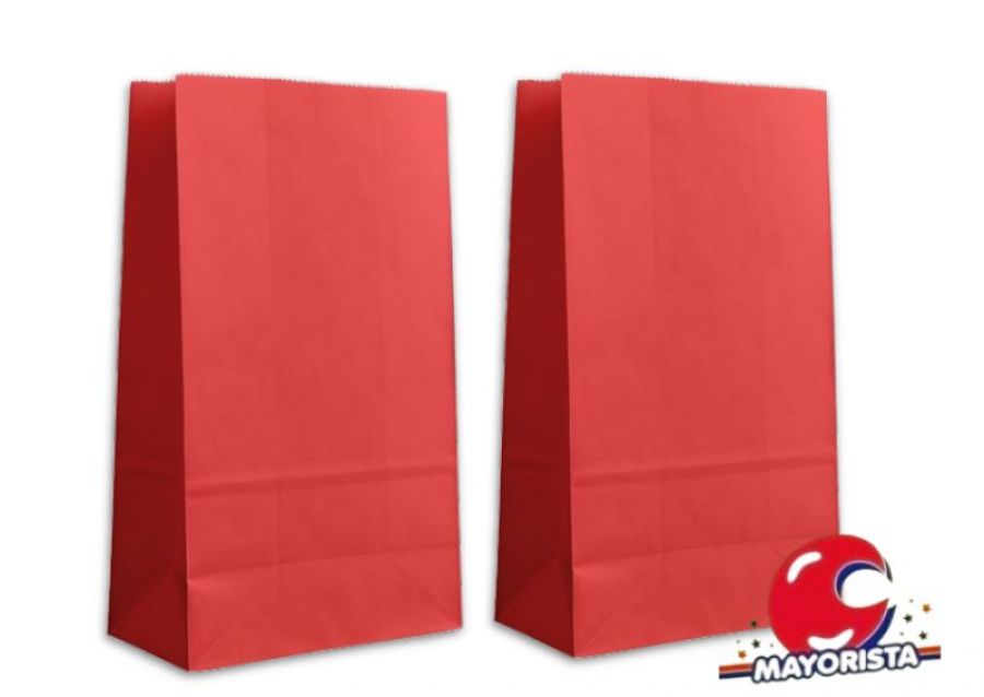 [3852] BOLSITA PAPEL X 10 ROJA LISA 15X25X8 SPACE