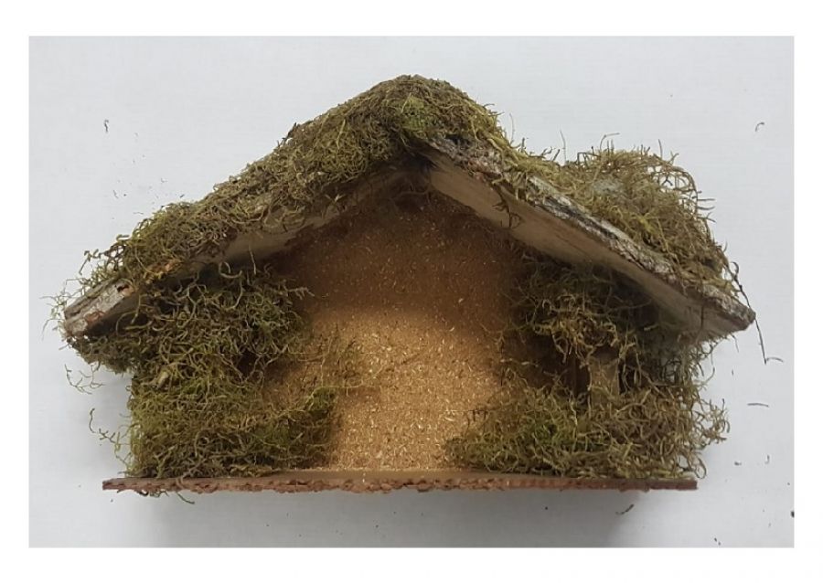[5358] CABANA DE MADERA DOS AGUAS BASE 28X10X20 ALTO (CA002) GIVANA