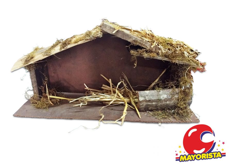 [4320] CABANA DE MADERA GRANDE DOS AGUAS BASE 45X17X21 ALTO (CA022) GIVANA