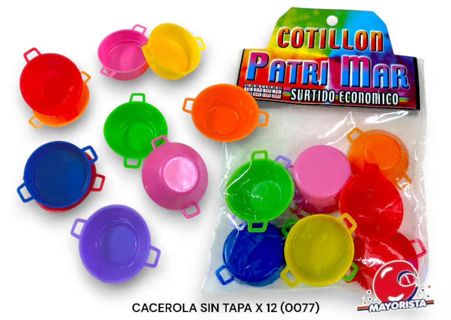 [4018] CACEROLA SIN TAPA X 12 (0077) PATRIMAR