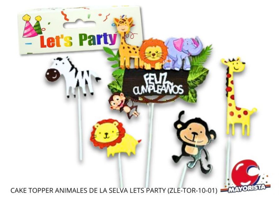 [1642] CAKE TOPPER ANIMALES DE LA SELVA LETS PARTY (ILC-Y125) LCOST