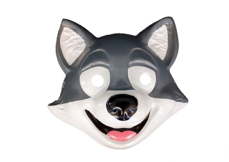 [3710] CARETA PLASTICA LOBO GRIS (3302) TRIGGER PACK