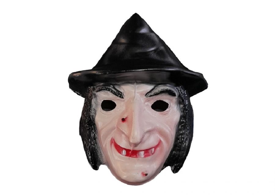 [1034] CARETA PLASTICA X 1 BRUJA CON GORRO (CH039) HERRERA