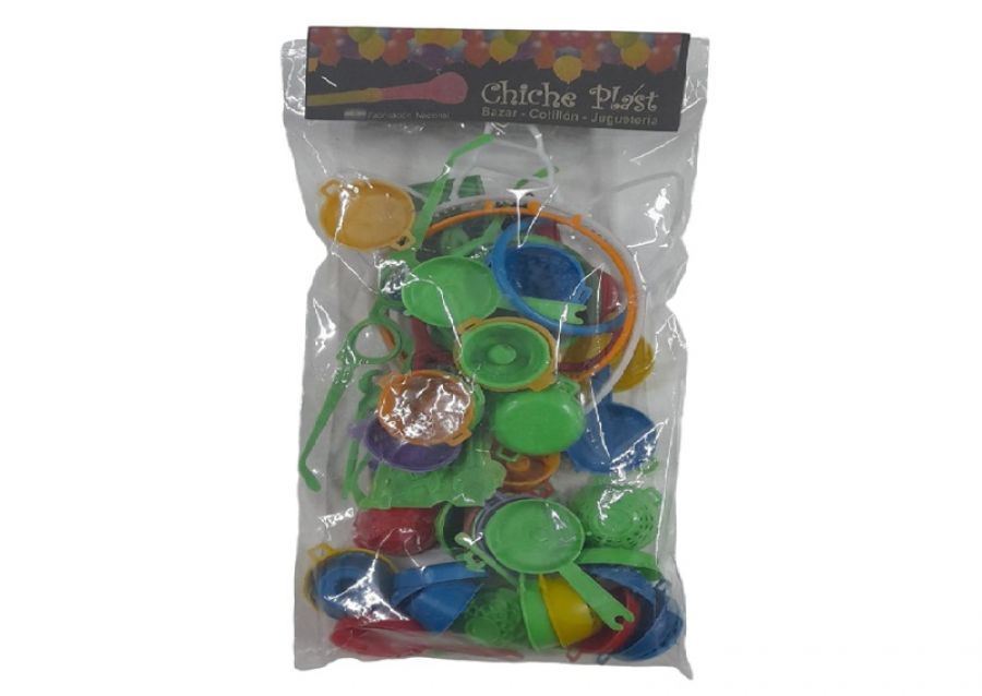 [4167] CHICHES X 100 ECONOMICO FLUO 190 GRS - CHICHE PLAST