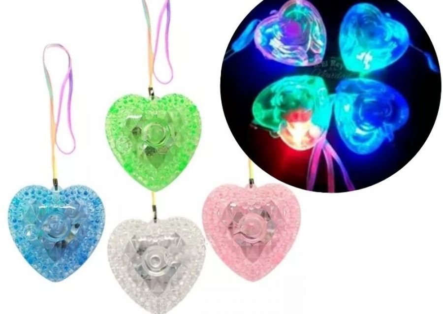 [5290] COLGANTE C/LUZ ACRILICO CORAZON (YJ0326) YJ IMPORT