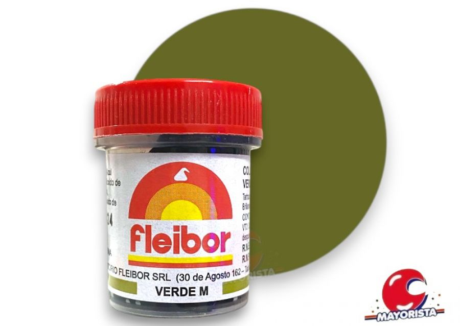 [6473] COLORANTE EN PASTA VERDE (M) 15 GRS X1 - FLEIBOR