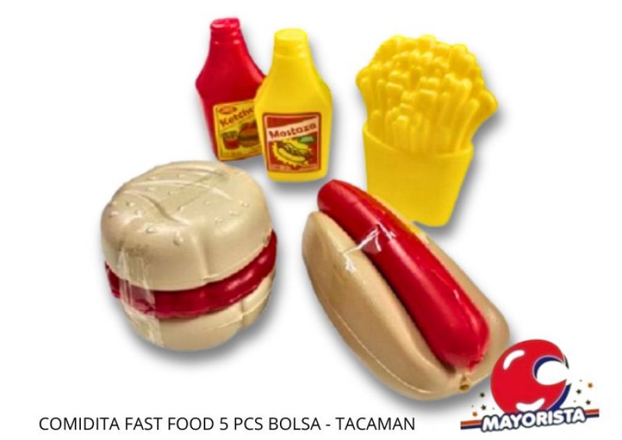 COMIDITA FAST FOOD 5 PCS BOLSA - TACAMAN