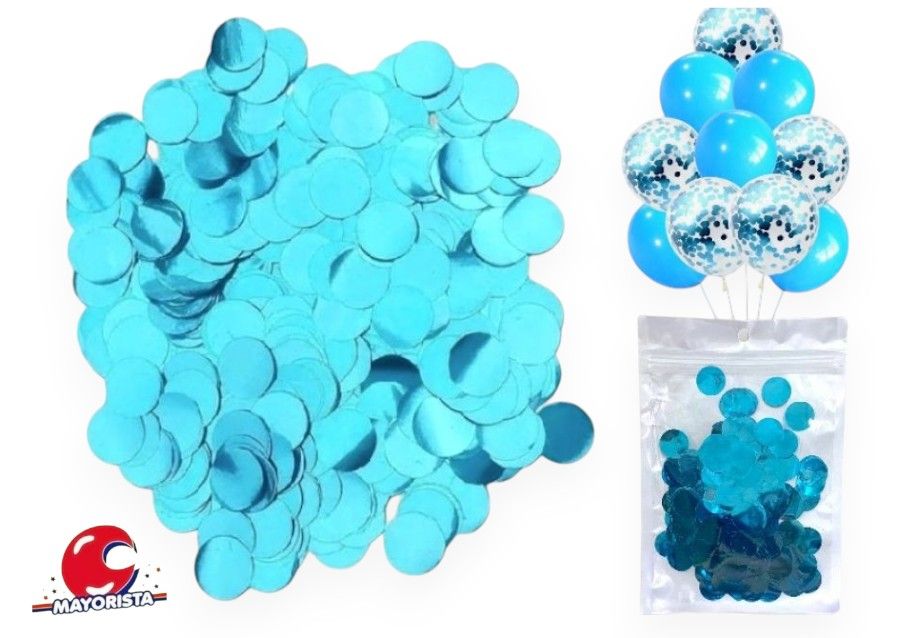 [4117] CONFETTI METAL CELESTE X 10 GRS (YJ0560) YJ IMPORT