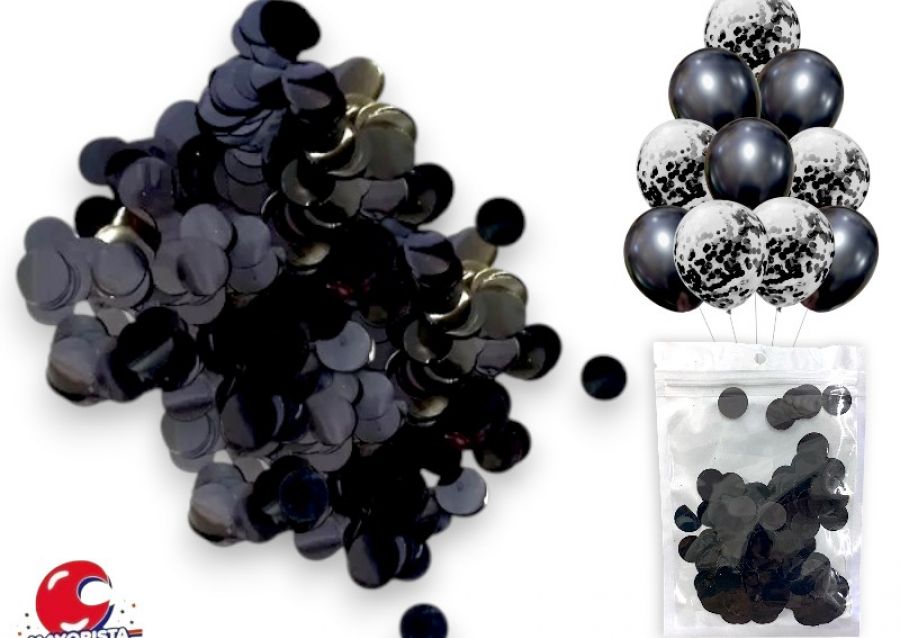 [4137] CONFETTI METAL NEGRO X 10 GRS (YJ0560) YJ IMPORT