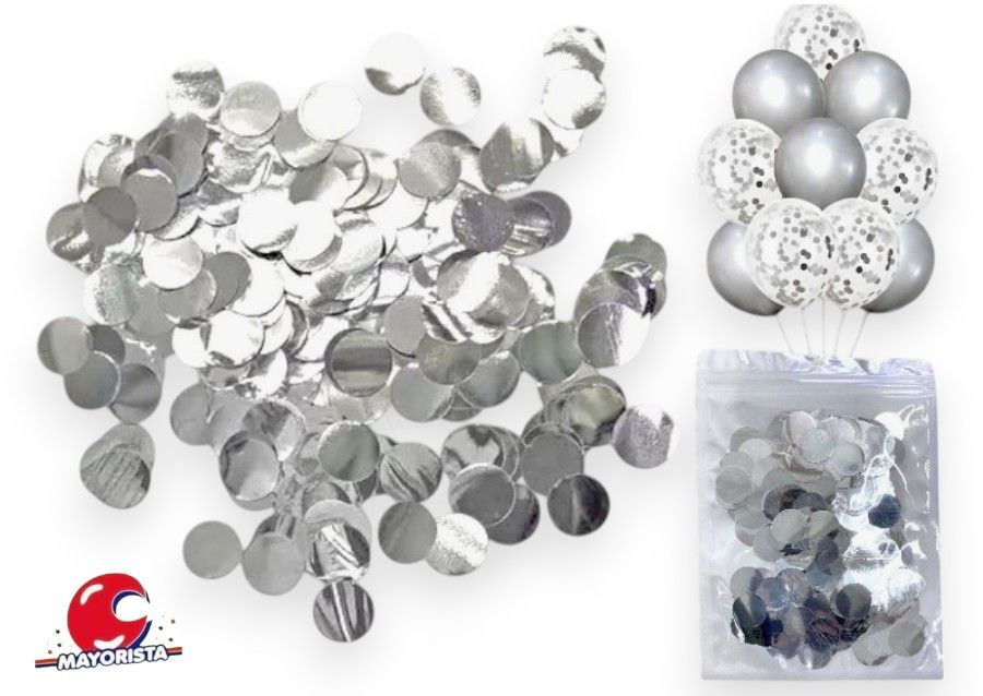 [4313] CONFETTI METAL PLATA X 10 GRS (YJ0560) YJ IMPORT