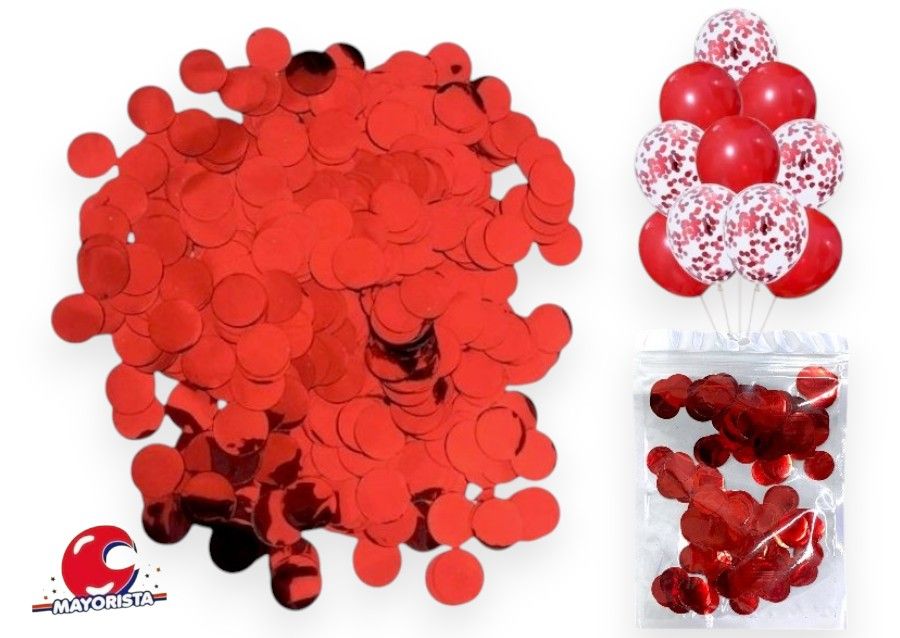 [4138] CONFETTI METAL ROJO X 10 GRS (YJ0560) YJ IMPORT