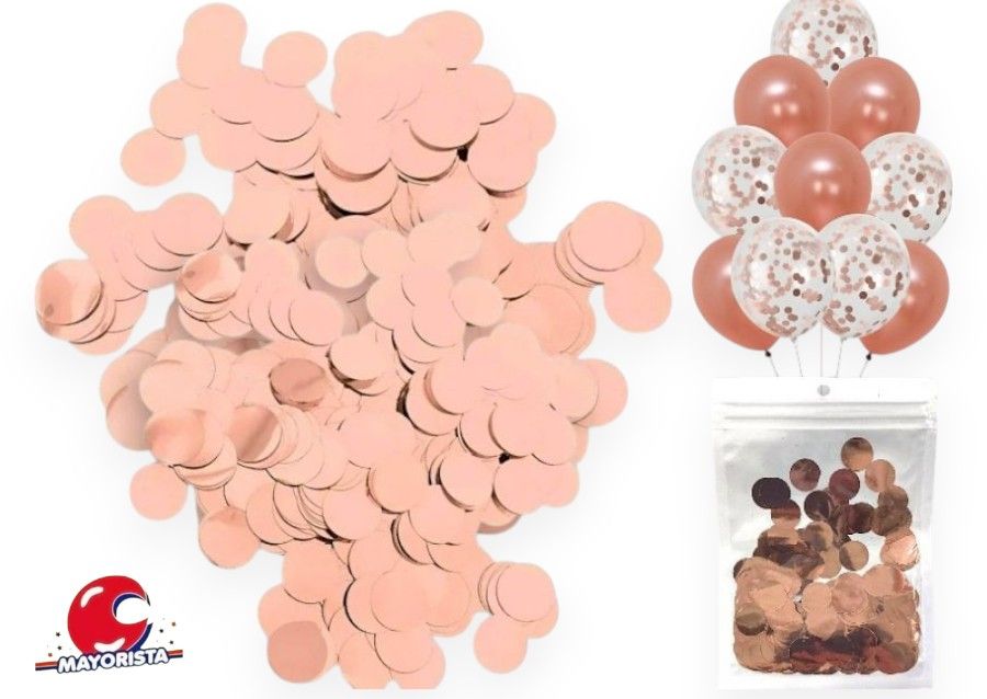 [4148] CONFETTI METAL ROSA GOLD X 10 GRS (YJ0560) YJ IMPORT