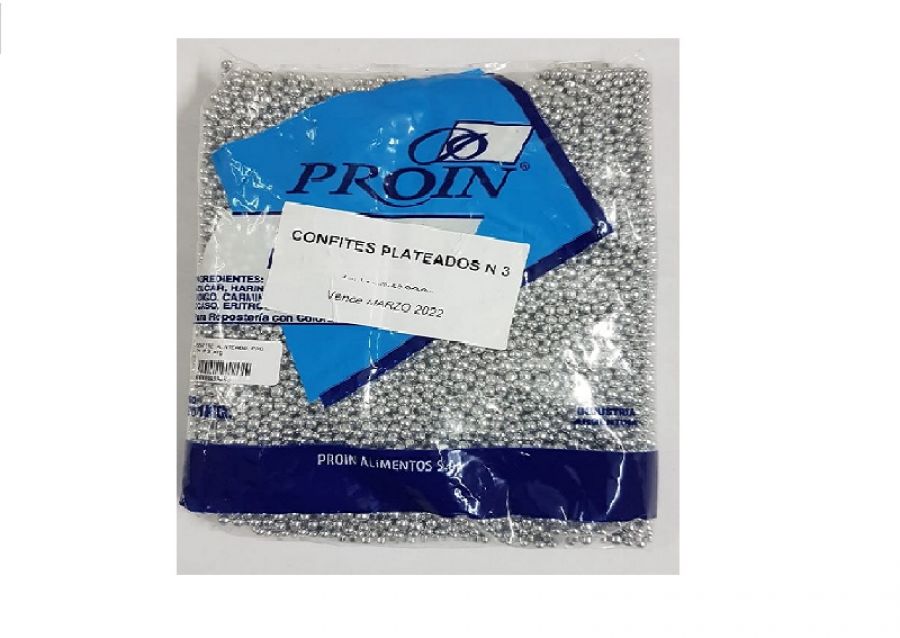 [000000022459] CONFITE PLATEADO N3 X 1 KG - PROIN