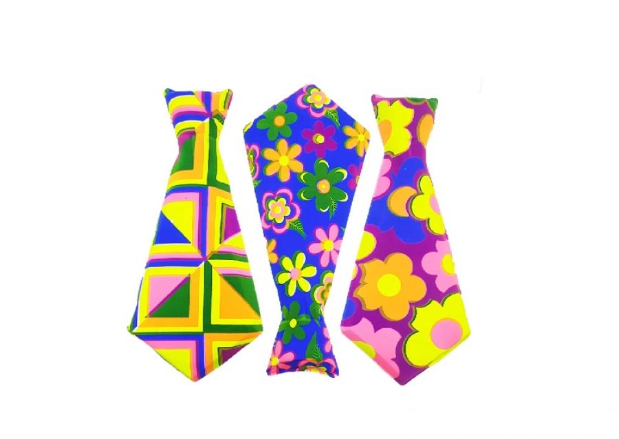 CORBATIN PLASTICO 30 CM MULTICOLOR (6004) TRIGGER PACK