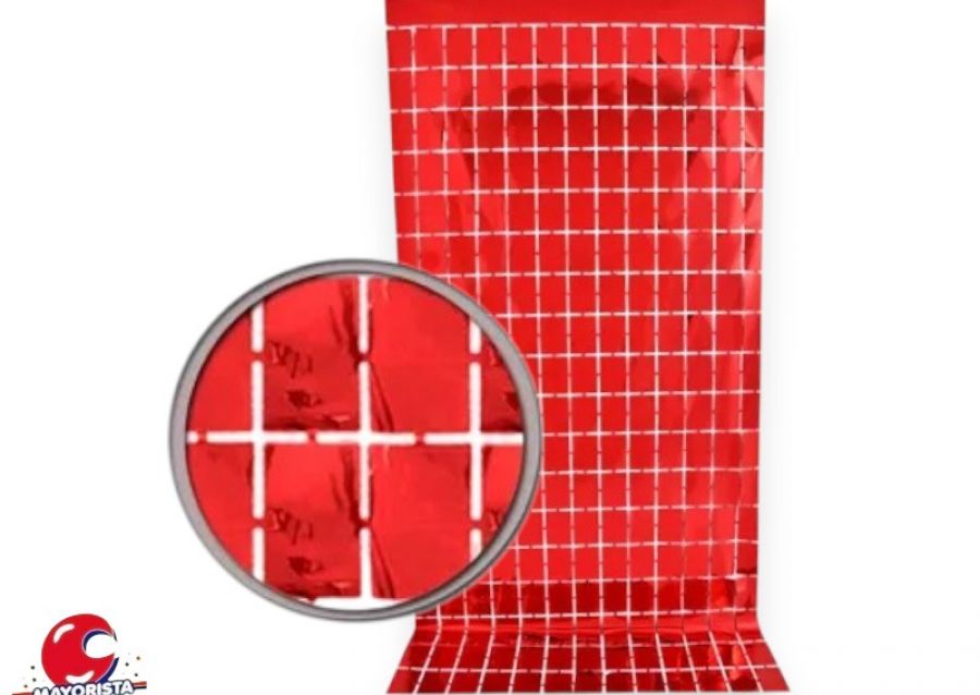 CORTINA SHIMMER PANEL ROJA (Y1950-121) CHG