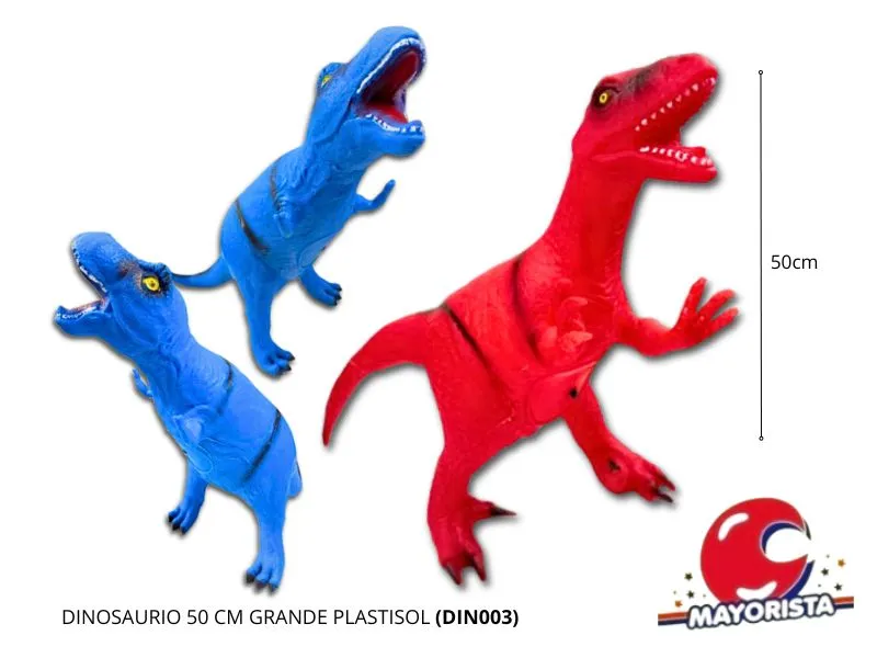DINOSAURIO 50 CM GRANDE PLASTISOL (DIN003) CABADIN