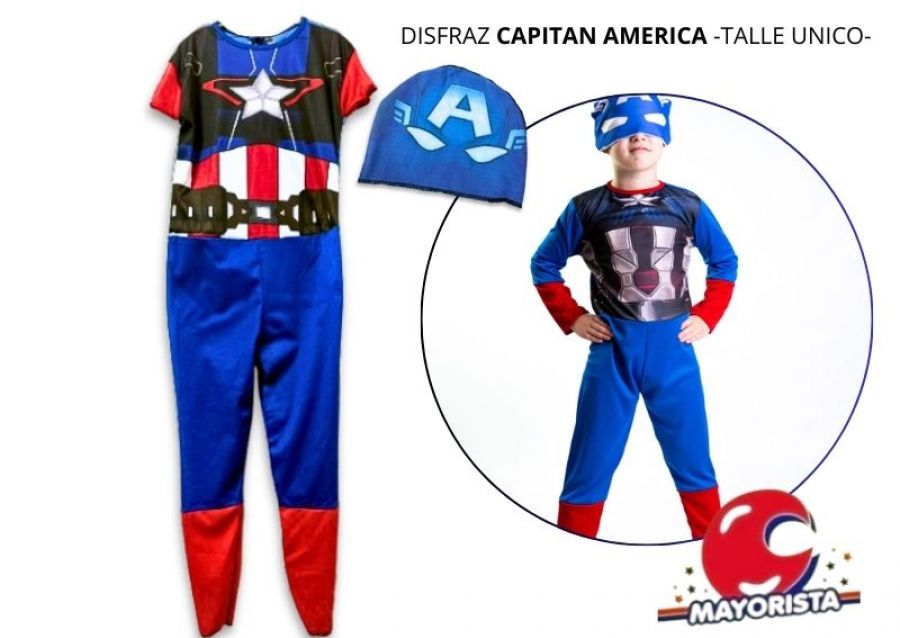 [3427] DISFRAZ CAPITAN AMERICA TALLE UNICO (LEON)