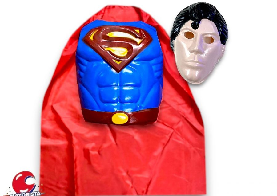 [3911] DISFRAZ PLASTICO SUPERMAN CON CAPA (K098) HERRERA