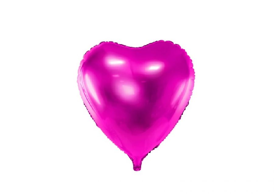 [3283] GLOBO MYLAR 10 CORAZON FUCSIA (25CM) ERIK