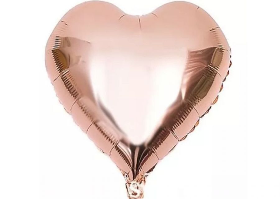 [3271] GLOBO MYLAR 10 CORAZON ROSA GOLD (25CM) ERIK