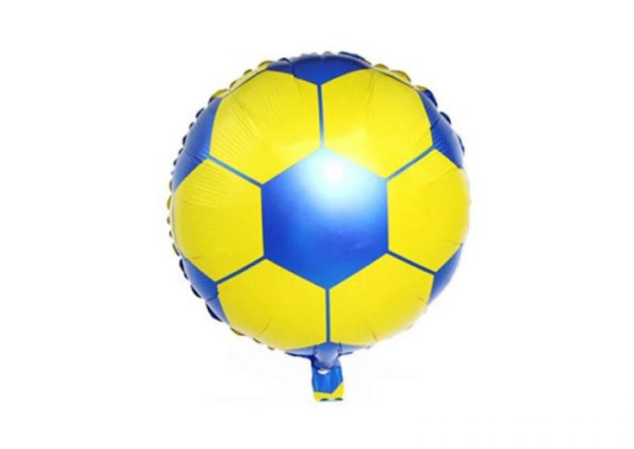 [6269] GLOBO MYLAR 10 PELOTA AZUL Y AMARILLA (25CM) LCOST