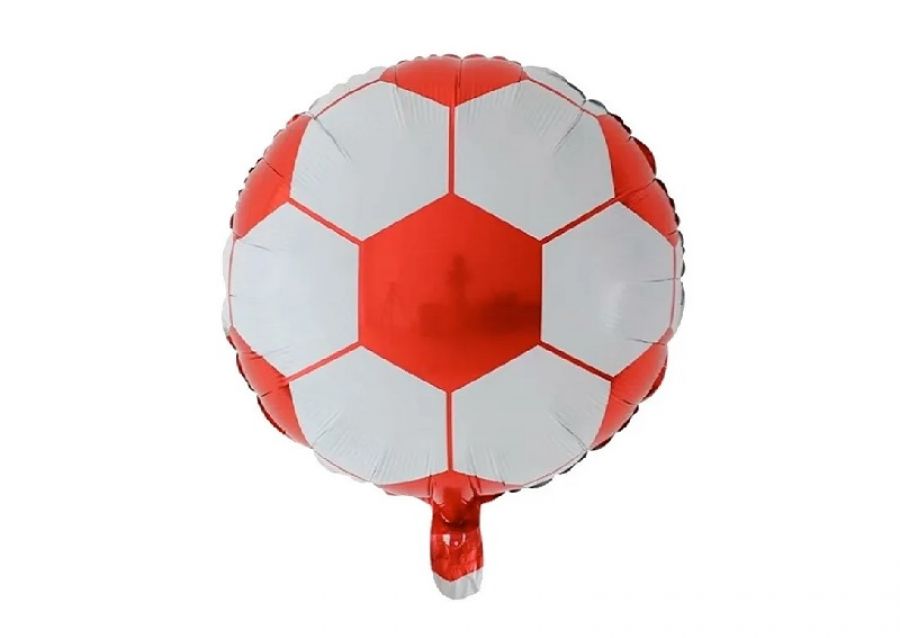 [3573] GLOBO MYLAR 10 PELOTA ROJA Y BLANCA (25CM) LCOST