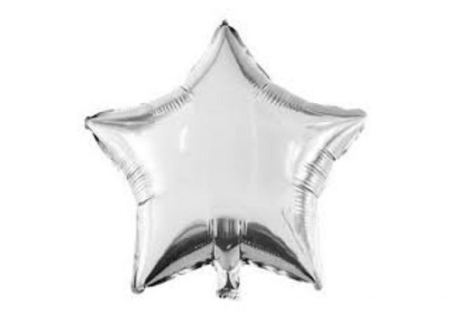GLOBO MYLAR 18 ESTRELLA PLATA (45CM) ERIK