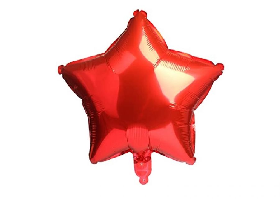 GLOBO MYLAR 18 ESTRELLA ROJA (45CM) ERIK