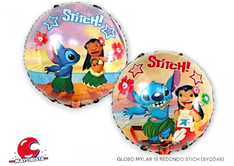 [1096] GLOBO MYLAR 18 REDONDO ANGELA STITCH 45CM (BYQ354) CHG