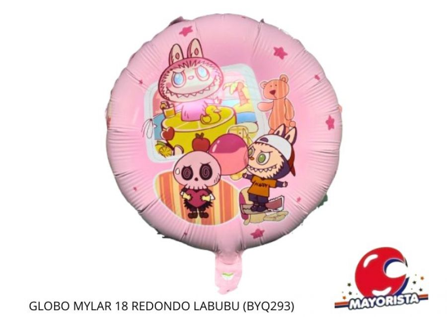 GLOBO MYLAR 18 REDONDO LABUBU 45CM (BYQ293) CHG