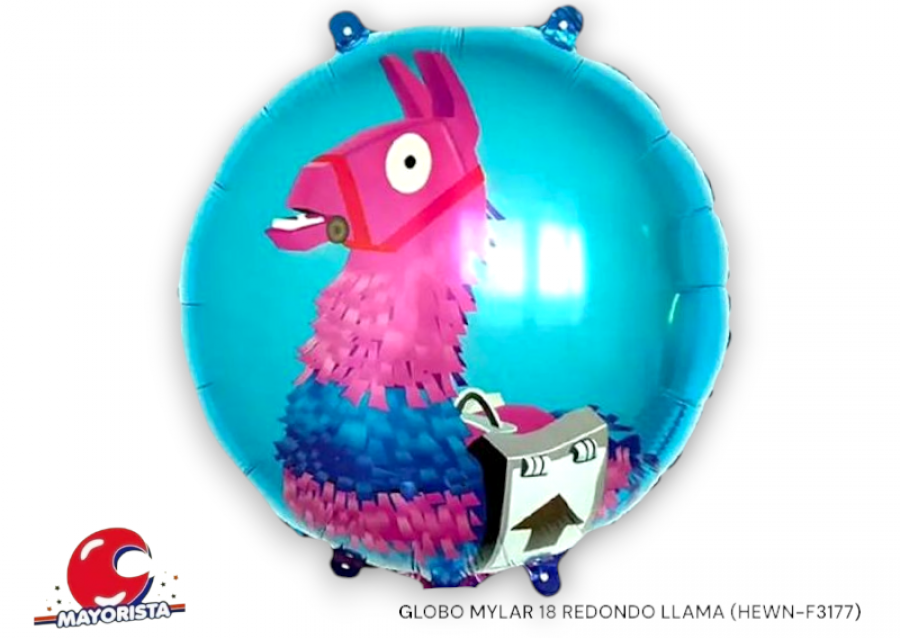 GLOBO MYLAR 18 REDONDO LLAMA 45CM (HEWN-F3177) CHG