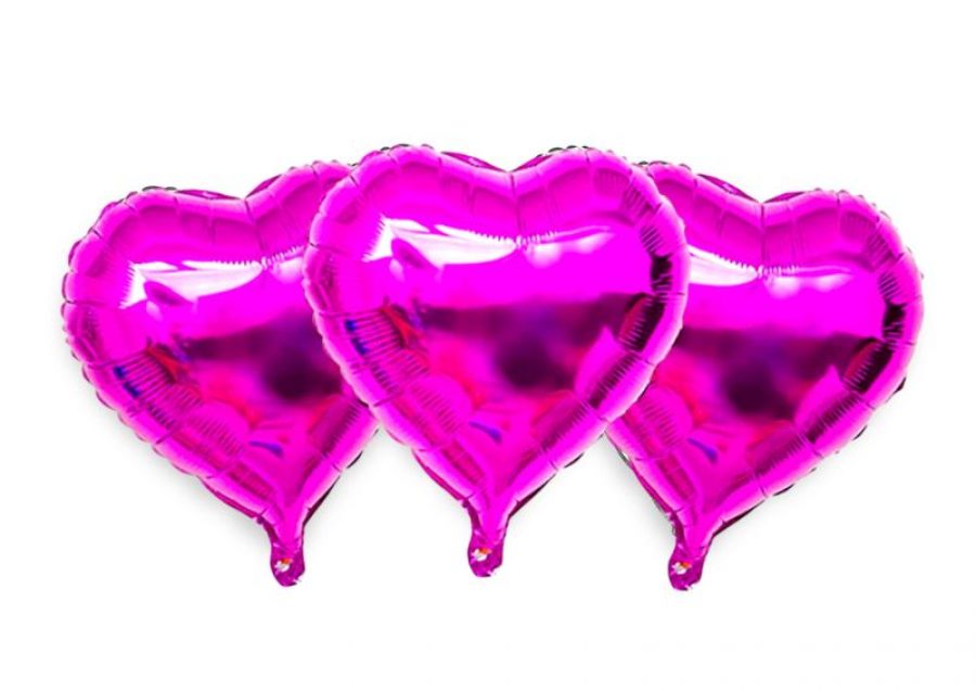 GLOBO MYLAR 5 CORAZON FUCSIA (12CM) ERIK