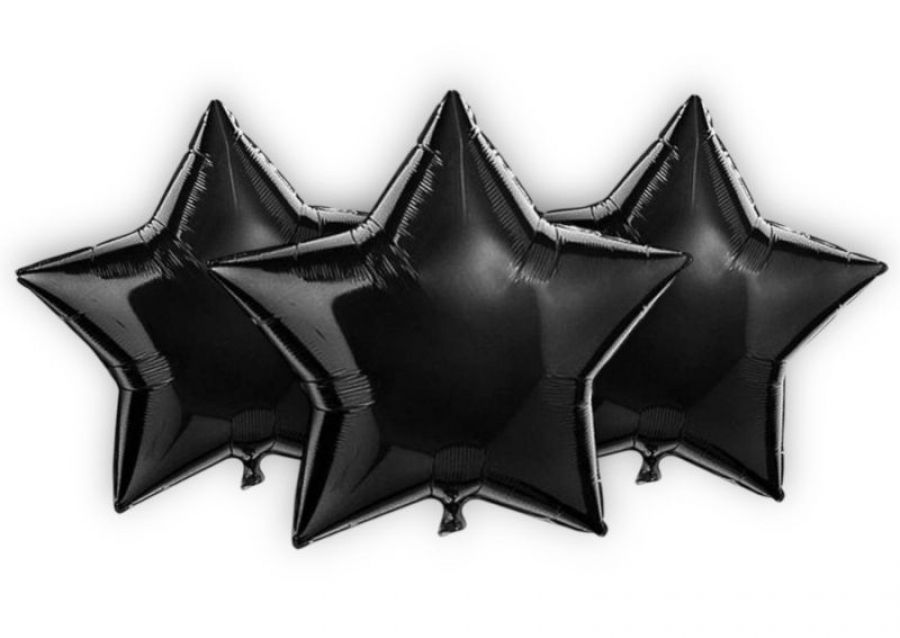 GLOBO MYLAR 5 ESTRELLA NEGRA (12CM) ERIK