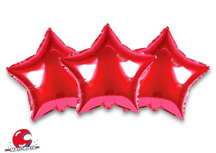 GLOBO MYLAR 5 ESTRELLA ROJA (12CM) ERIK