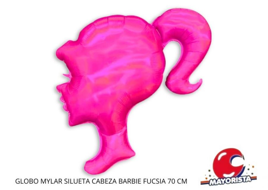 GLOBO MYLAR CABEZA BARBIE FUCSIA 70 CM - CHG