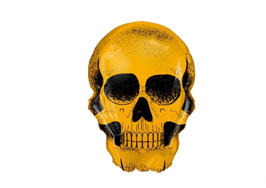 GLOBO MYLAR CALAVERA NARANJA 75X55 (YW14-072) LCOST