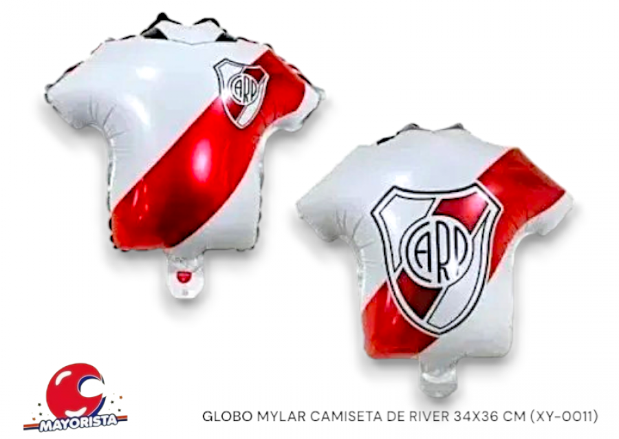 GLOBO MYLAR CAMISETA DE RIVER 34X36 CM (XY-0011) LCOST