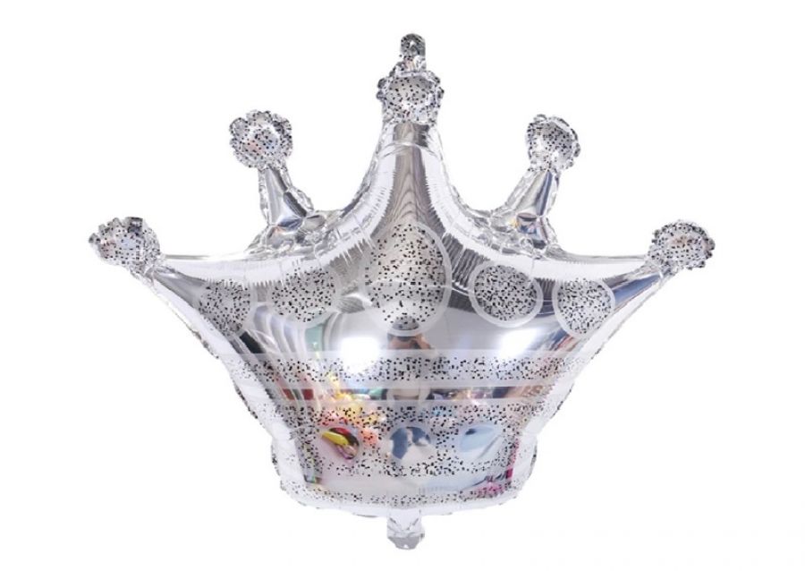 GLOBO MYLAR CORONA PLATA 70X75 - CHG
