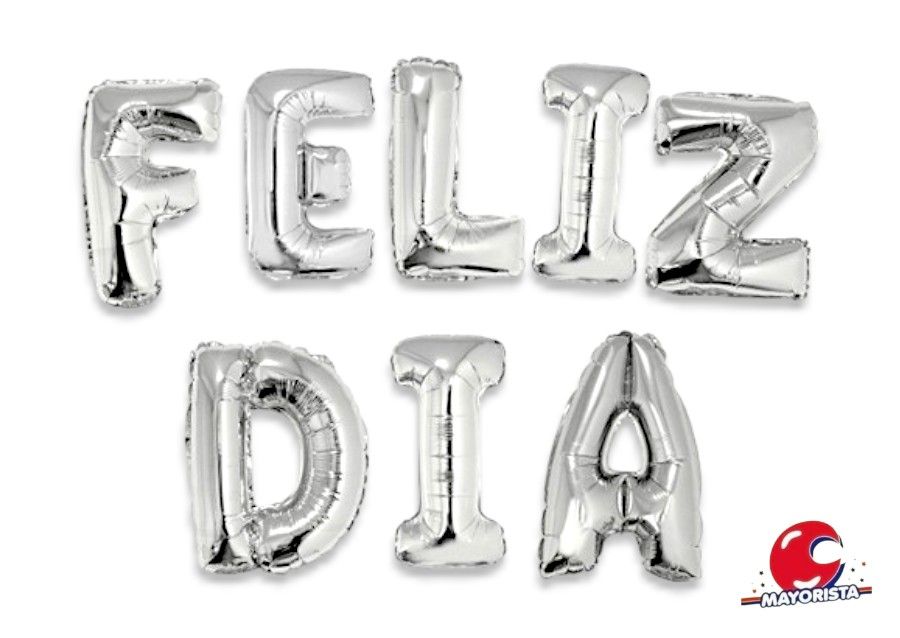 GLOBO MYLAR FRASE FELIZ DIA PLATA (ERIK)