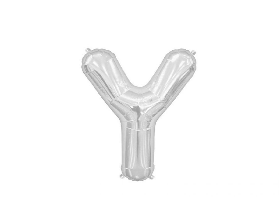 GLOBO MYLAR LETRA Y PLATA 40 CM - CADENACI
