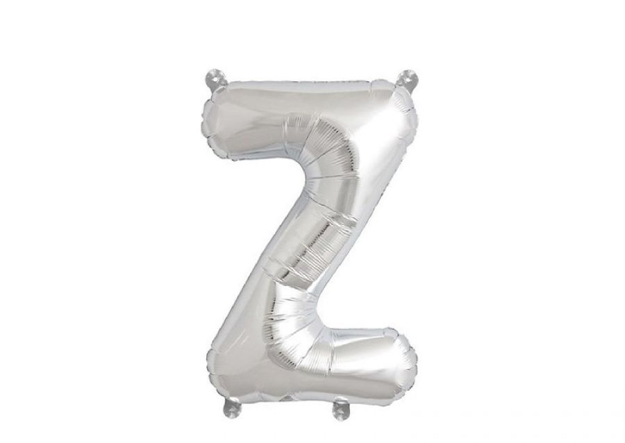 GLOBO MYLAR LETRA Z PLATA 40 CM - CADENACI