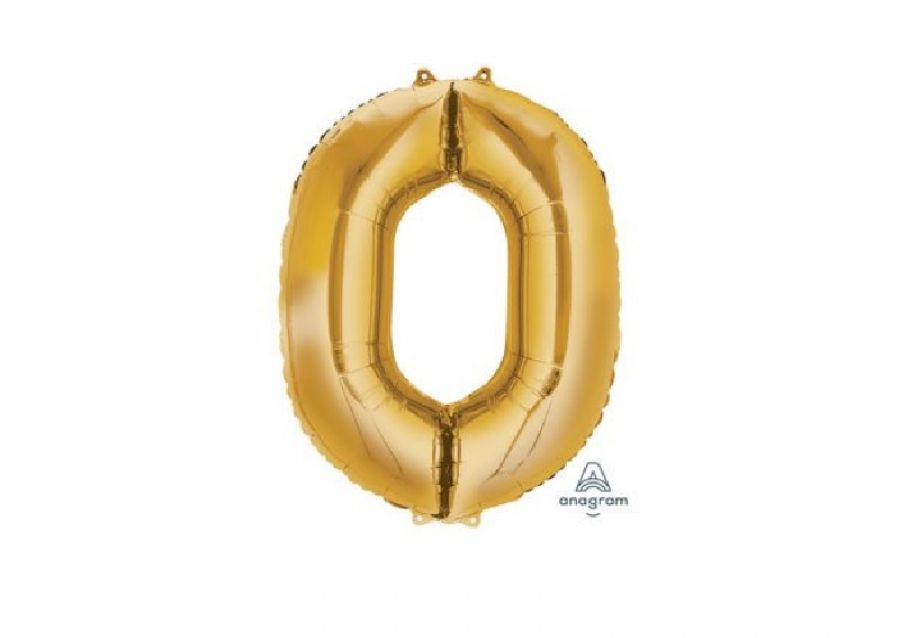 GLOBO MYLAR N 0 DORADO 32 (80CM) CADENACI
