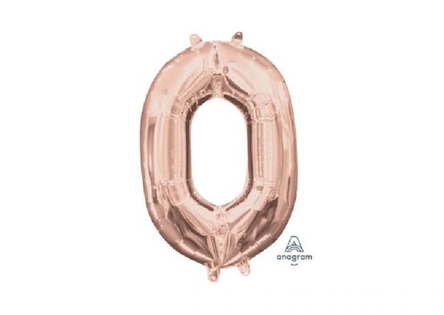 GLOBO MYLAR N 0 ROSE GOLD 16 (40CM) CADENACI