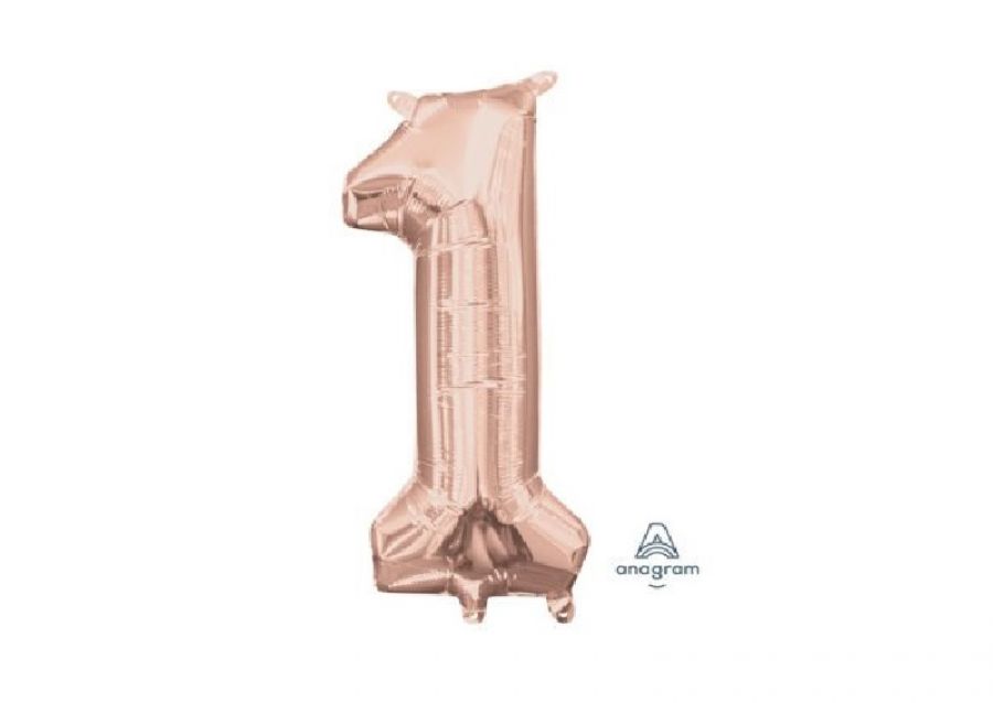 GLOBO MYLAR N 1 ROSE GOLD 16 (40CM) CADENACI